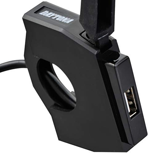DAYTONA 89371 Motorrad-Lenkergriff-Set mit USB-Anschluss, 1 x 2,4 A (ACC)