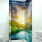 DRUCK-EXPERT Premium Duschrückwand 0,4 mm selbstklebendes Hart-PVC, Größe:2 x B 103 x H 240 cm Hochformat, Muster:Waldsee Stimmungsvoll