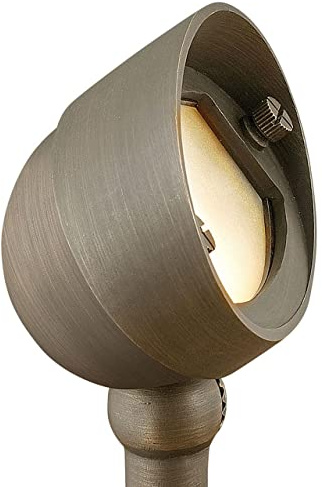 Hinkley Hardy Island Accent Oval Spot Light, LED Lamp Included, Cast Brass Material, Frosted Lens, Wiring Kit and Ground Spike Included, Hardy Island Series, Matte Bronze Finish