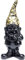 Kare Design Deko Figur Zwerg Standing Gold/Schwarz, Deko Objekt, Dekoration für Wohnzimmer, Schlafzimmer, Büro, Regale, Gartenzwerg, Accessoire, 46x15x19 cm (H/B/T)