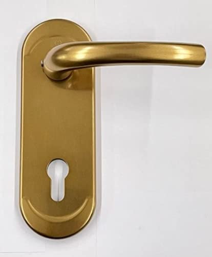 DIERRE KIT ATRA PLACCA+MANIGLIA UNIVERSALE DX-SX IN alluminio anodizzato BRUNITO F4 SINGOLA PER PORTA BLINDATA Q8 FORO CILINDRO EUROPEO PZ 1. mm.182X62.INTER. MISURA MM.85