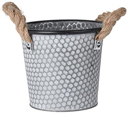 PROGARDEN Beehive Design Pot de Fleurs Conique en Zinc galvanisé 17 cm