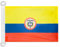 AZ FLAG Bootsflagge Kolumbien mit Waffen - 45x30 cm - Aussenverwendung - Kolumbianische Bootsfahne aus Gestricktem Polyester mit Plastikringen