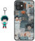 Staremeplz Compatible with iPhone 13 Mini Case With Anime Figure Design [With Keychain], Soft Silicone TPU Cartoons Protective Phone Case for iPhone 13 Mini