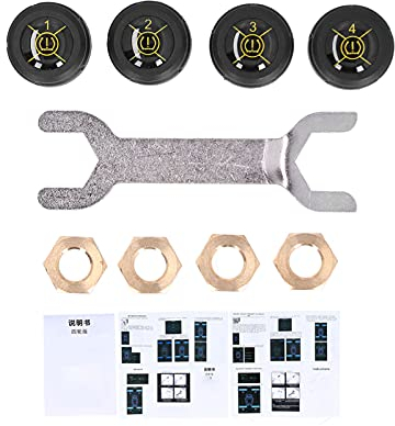 Akozon Reifendruckkontrollsystem Bluetooth 5.0 Reifendrucksensor Echtzeitüberwachung IP67 Wasserdicht Unterstützt für Android für IOS für Auto/Geländewagen/Pickup/SUV/MPV