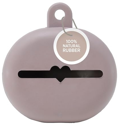 HEVEA Schnulleretui I 100% Naturkautschuk I BPA-frei und plastikfrei I Umweltfreundlich (Tan beige)