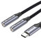 VENTION Typ C auf 3,5 mm Klinke Audio Mikrofon Adapter, USB-C auf 3,5 mm Kabel Audio oder Mikrofon Konverter Extern Y Splitter für Huawei P30 P20 Mate 20, Xiaomi 10/10 Pro, Oneplus 7T