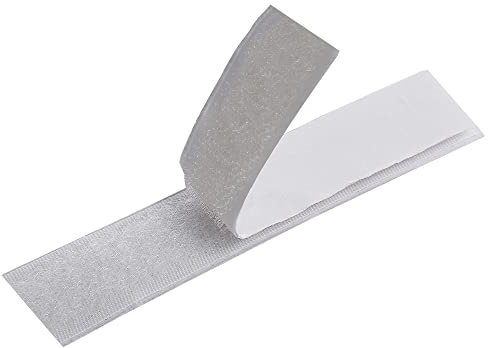 BORMAN 8 metros 20 mm anchoCinta Adhesivo Fuerte Hook y Loop tape Omar Blanco Auto Adhesivo Cinta de Gancho y pelo Gran Adhesivo Cinta tela adhesiva (Blanco)