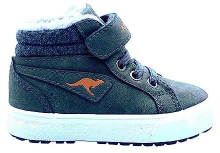 KangaROOS Unisex Kinder K-Ten Kangu Sneaker, Steel Grey Flame, 26 EU