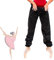 Sudorella Lunga DL Dancewear - Per Ballerine/Bambina/Ragazza/Saggi Accademici/Insegnanti di Danza (L, Nero)