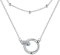 Yinsen Collana Donna Argento 925 Collana Doppio Anello con Confezione Regalo-Regali di Natale Regali di compleanno Regali di gioielli per mamma moglie amici