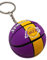 Generico Balle porte-clés compatible avec NBA Lakers Basket Gadget Accessoires Idée Cadeau Homme Femme Enfant Pendentif Créatif 3D, jaune, Taille Unique