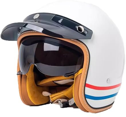 Casque Ouvert Demi-Casque De Moto Homologué ECE Casque Jet pour Homme Femme Casques Bols avec Visière Casque Semi Ouvert Dapté À La Conduite en Extérieur A,M