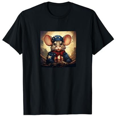Mouse America Flag Graphic T-Shirt
