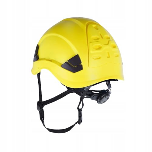 SALLET Arbeitshelm, Schutz für Arbeiten in Quota, robustes ABS, EN 397+A1:2012, verstellbar 53-64 cm, Gelb