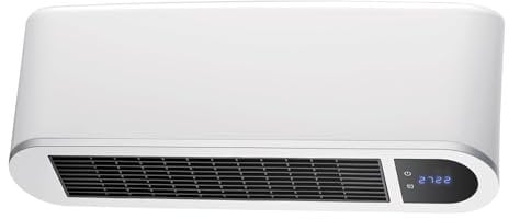 Termoventilatore murale ceramico 2000W. Con telecomando. Bianco