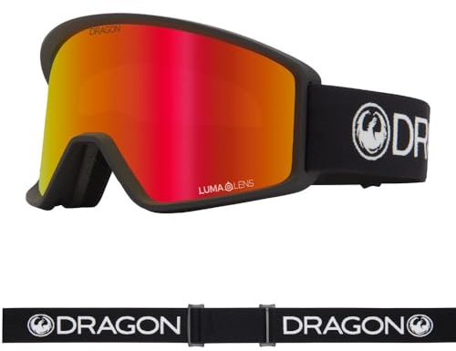 Dragon DXT OTG Youth Snow Goggles - Black/LL Red Ionized