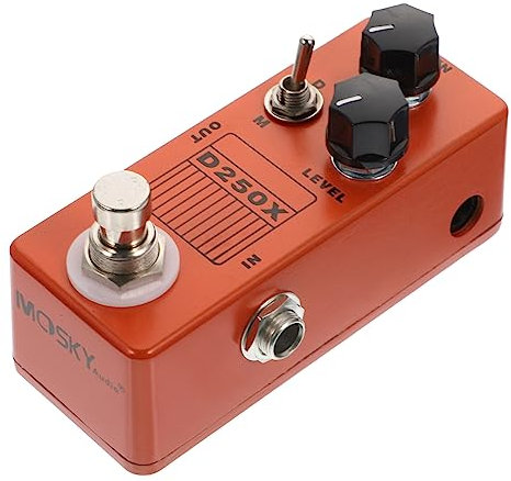 VICASKY Mini Guitar Effect Pedal Full Metal Construction Overspeed Preamplifier Orange Guitar Accessories Supplies
