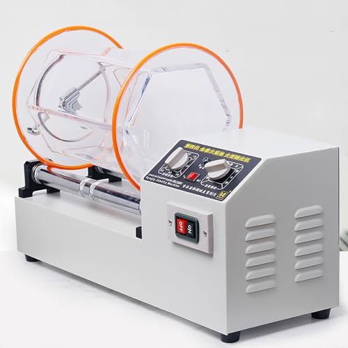 STMKB Trommelpoliermaschine, Einzeltrommel-Poliermaschine Für Gold- Und Silberschmuck, Mit Zeitsteuerung Und Einstellbarer Geschwindigkeit, Zum Polieren, Entrosten, Polieren Und Entgraten.