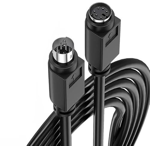 Hanprmeee 2M PS/2 Male to Female Extension Cable, 6Pin Mini Din, Keyboard/Mouse, 28AWG, Indoor, 5V DC