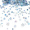 AIVEKE 700PCS Silver Snowflakes Confetti - Mixed Christmas Snowflakes Confetti Snowflake Sequins Glitter Confetti DIY Confetti Winter Holiday Xmas Wedding Party Decorations