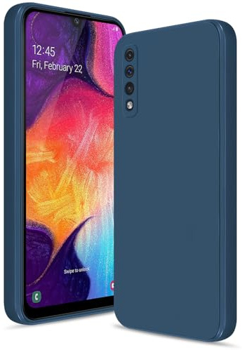 Btstring Hülle für Samsung Galaxy A50, Blau | Hochwertiges Silikon Case, Ganzkörper Handyhülle, Seidig-Weicher Berühren, Kratzfestes Weiches Mikrofaserfutter