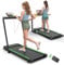 THERUN Walking Pad Laufband Klappbar mit (43cm) Breite Lauffläche, Doppelter Stoßdämpfend,Touchscreen, 2.5 PS Leise Elektrisches Laufband für Zuhause und Büro (XBD200)