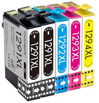 Cartridgeify 5er-Pack T1295 Druckerpatronen Kompatibel mit Epson T1291 T1292 T1293 T1294 Patronen Multipack, für Workforce WF-3520 WF-3540, Stylus SX235W SX425W SX445W Stylus Office SX435W BX635FWD