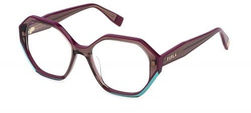FURLA Brillen für Damen, Shiny Transp.Brown, 66