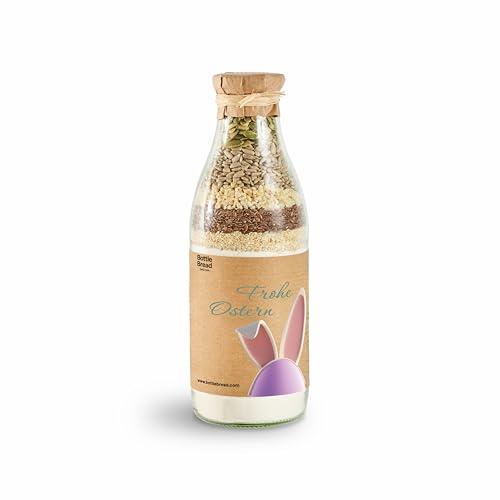 Brotbackmischung Frohe Ostern Knickohr Backmischung im Glas Flasche Geschenk Geschenkidee Ostern