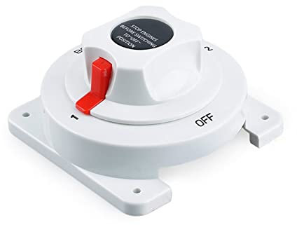 SUSQVHVCK White Distribution Marine Boat Battery Switch Marine Dual Battery Selector Switch Compatible With Boat RV Motor YC101589 relay kit
