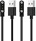 Chargeur Montre Connectée Universel, 2 Broches de 4mm Chargeur pour Montres, Cable USB 2 Broche Remplacement Adaptateur Charge Montre Magnétique, Espacement des contacts du chargeur 4mm, 2 Pièces