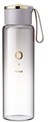 MRKU Fashion Cute Glass Water Bottle 400ml Gradient Color Tea Cup Milk Bottles Coffee Mug Items Water Bottles Eco Friendly Water bottles