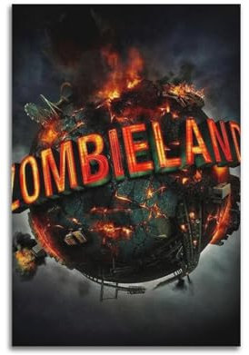 ZIWEYURB Zombieland-Film-Poster, dekorative Malerei, Leinwand, Wandposter und Kunstdruck, moderne Familienschlafzimmer-Dekoration, Poster, 40 x 60 cm