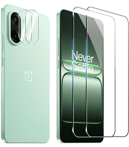 FDHYFGDY Schutzfolie für OnePlus Nord CE5 für Panzerglas, 2+2 Stück Kameraschutz und Glasschutzfolie mit Montagerahmen,9H Härte, Anti-Bläschen HD Displayschutz