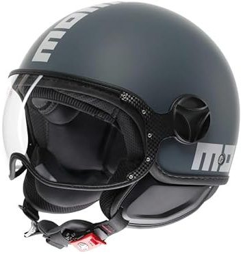 CASCO MOMO DESIGN DEMJET FGTR CLASSIC/EVO E2206 Grigio ottanio / bianco tAGLIA L