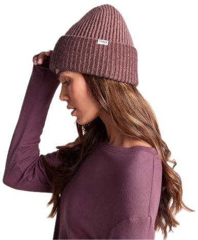TOG24 Kiryan Unisex Knitted Beanie, Winter Rib Pattern Turn Warmth Outdoors | One Size,Mauve,Running, Winter, Hat