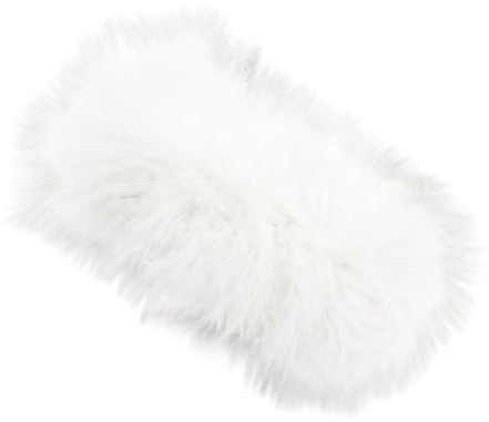 Blausky 1 Stück Snap Armbänder für Damen,Schnapparmbänder Feather Slap Bracelet Federarmband aus Straußenfedern Federärmel Federn Haarschmuck,Handgelenk Deko für Kreative Party,Weiß
