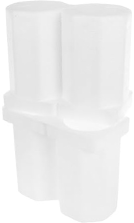 BESTonZON Scatola Imballaggio Vino con Schiuma Plastica Espansa Bianca, Doppio Porta Bottiglie Diametro 85mm, Protegge da Urti e Temperatura, per Trasporto e Feste