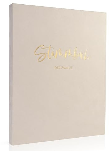 DeinWeddingshop Stammbuch Hochzeit Beige-Grau Gold Samt Velour, handgefertigt inkl. vorgedruckten Innenseiten -Standesamt Familiestammbuch, DIN A4