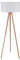 Lindby Stehlampe Dreibein Stoff weiß, Holz hell mit Fußschalter Tripod Textil Stehleuchte Wohnzimmer Wohnzimmerlampe 1x E27 max. 60W ohne Leuchtmittel