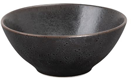 Olympia Fusion Large Bowl 204mm Dark Glaze, Microwave and Oven Safe | Unglazed foot prevents slipping on kitchen surfaces, while hand-finished reactive glaze ensures each piece is unique.