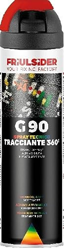 FRIULSIDER MARKER SPRAY Tracciante 360 gradi FLUO ROSSO 500ml Cf. 12 pz