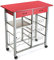 Versa Leicester Carro de Cocina con Ruedas, cajones y botellero, Verdulero con despensa y organizadores, Almacenaje de Cocina, Medidas (Al x L x An) 82 x 40 x 76 cm, Madera y Metal, Color Rojo