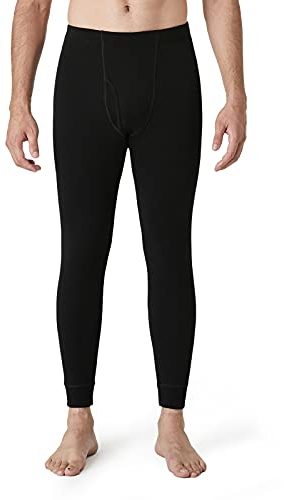LAPASA Herren 100% Merinowolle Unterhosen, Premium Merino Wolle Unterhosen Thermounterwäsche Warm M30 (XL, Schwarz)