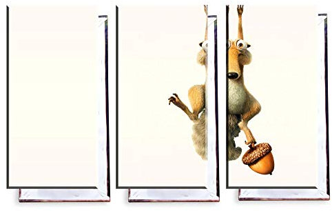 Unified Distribution Ice Age - Dreiteiler (120x80 cm) Kunstdruck auf Leinwand • erstklassige Druckqualität • Dekoration • Wandbild