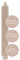 FINK Stabkerze Tafelkerze Tischkerze - Farbe: creme beige für festliche Tischdekoration Silvesterparty - lange Brenndauer ca 15 Stunden - H 25 cm D 3 cm