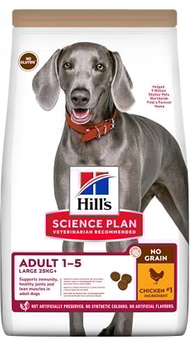 Hill's Science Plan No Grain Hundefutter Huhn - Adult Large - 14 kg