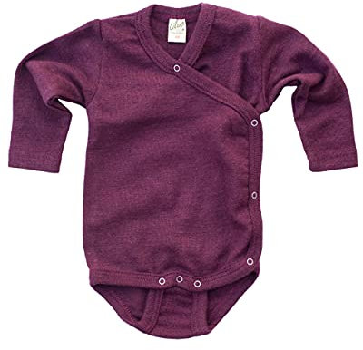 Lilano, Baby/Frühchen Warmer Wickelbody, 70% Wolle (kbT), 30% Seide, 210 gr./m² (Beere, 50)