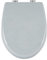 WOLTU Soft Close Toilet Seat,Premium Toilet Seat Quick Release,Anti-Bacterial Loo Seat Top Fixed and Bottom Fixed, Duroplast,O Shape,Sparkle Grey